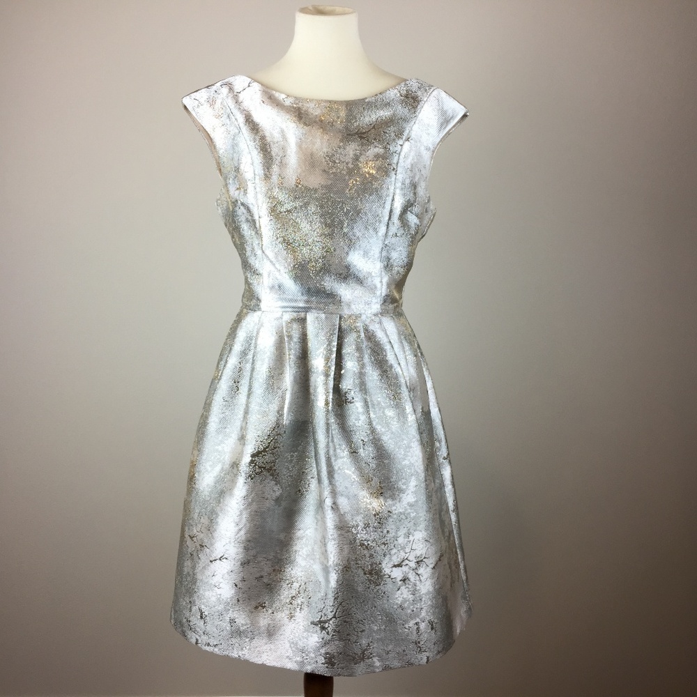 Weston wear Sasonger Anthropologie gold dress L